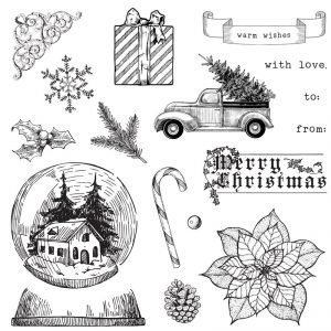 CTMH Holiday Cheer Traditional Holiday Stamp Set