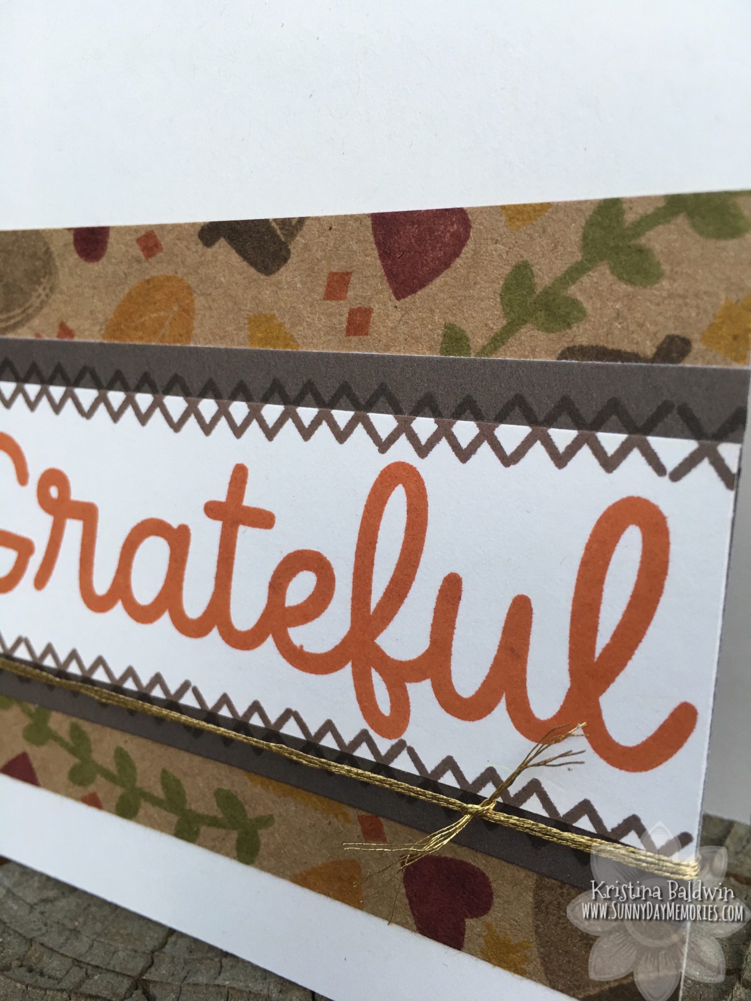 Closeup of CTMH Grateful Card