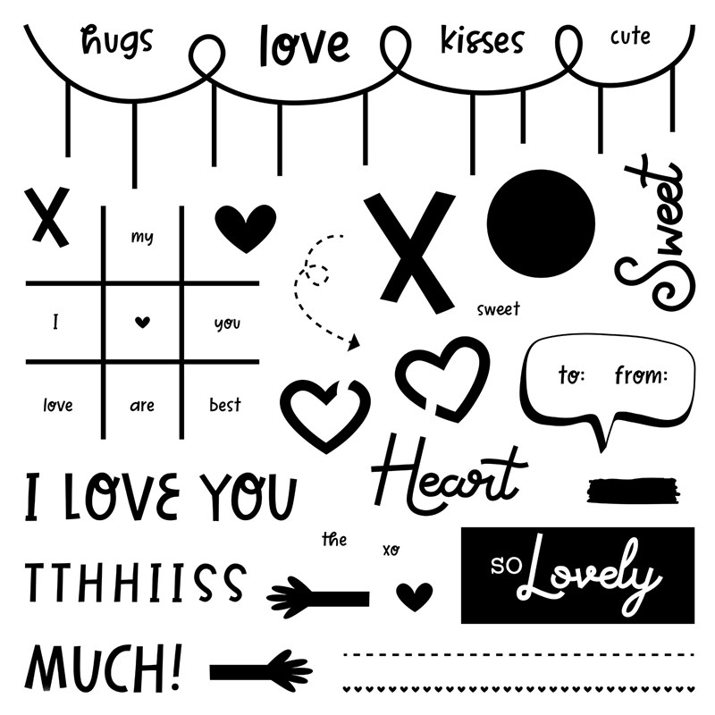 CTMH Oh My Heart Stamp Set