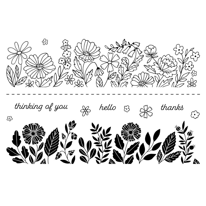 CTMH Floral Borders Stamp Set