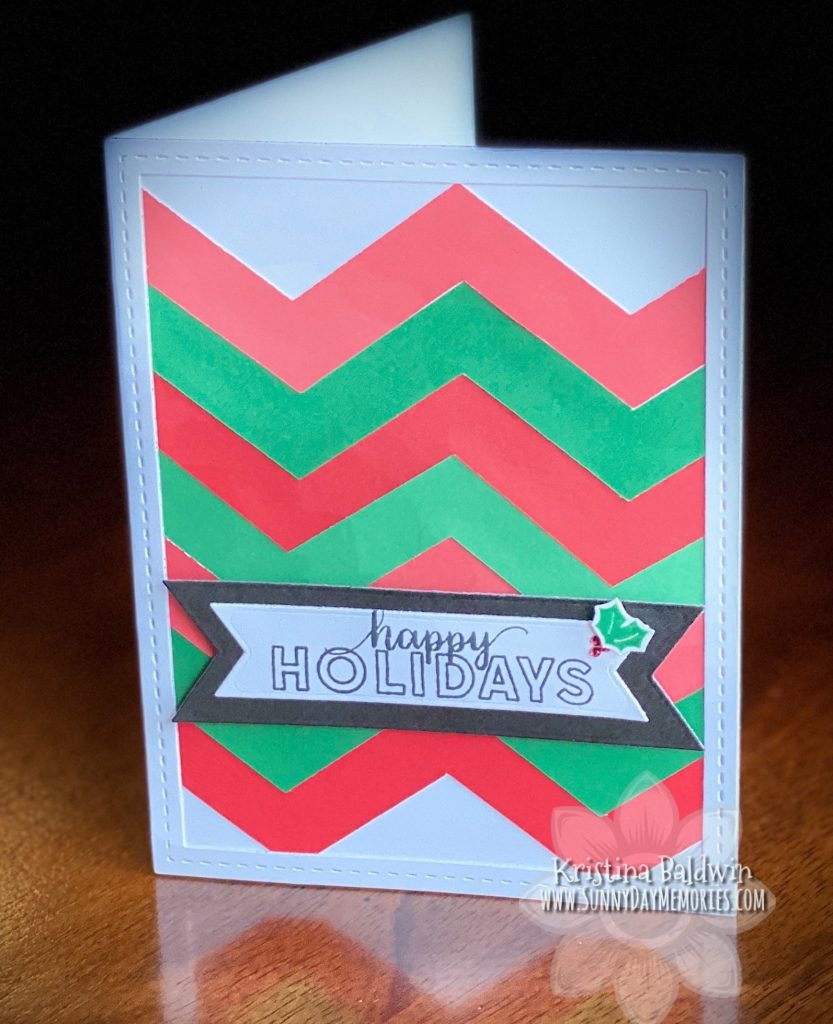 CTMH Chevron Holiday Card