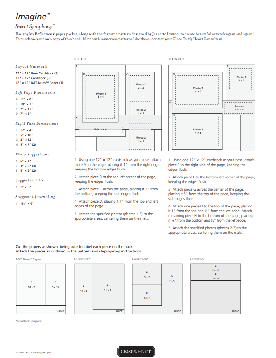 CTMH Sweet Symphony Layout Pattern