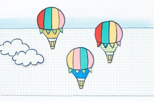 CTMH FREE Blue Skies Pattern Hot Air Balloons