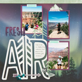 CTMH Aurora Scrapbook Kit Layout 2