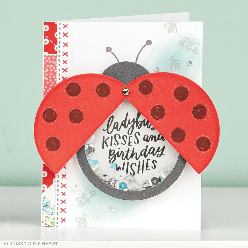 Close To My Heart Ladybug Shaker Window Thin Cuts