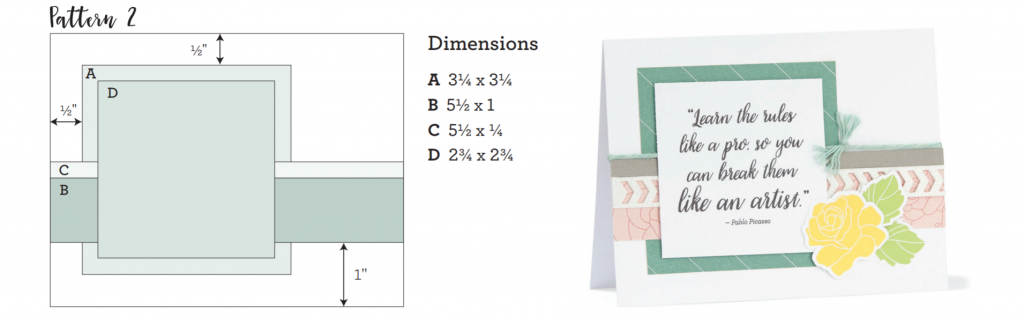 CTMH White Pines Card Pattern 2