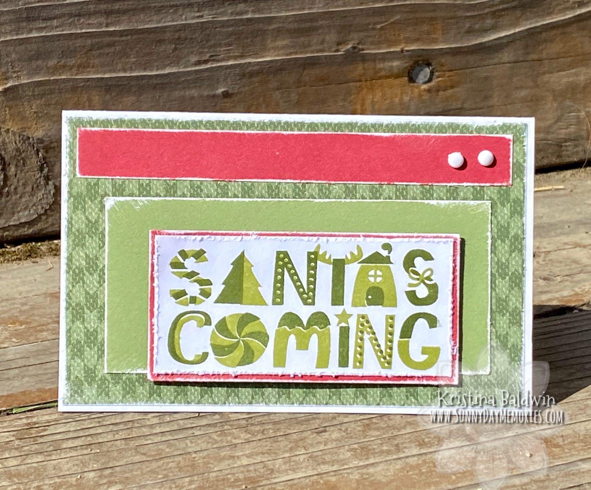 CTMH Santa's Coming Handmade Holiday Card