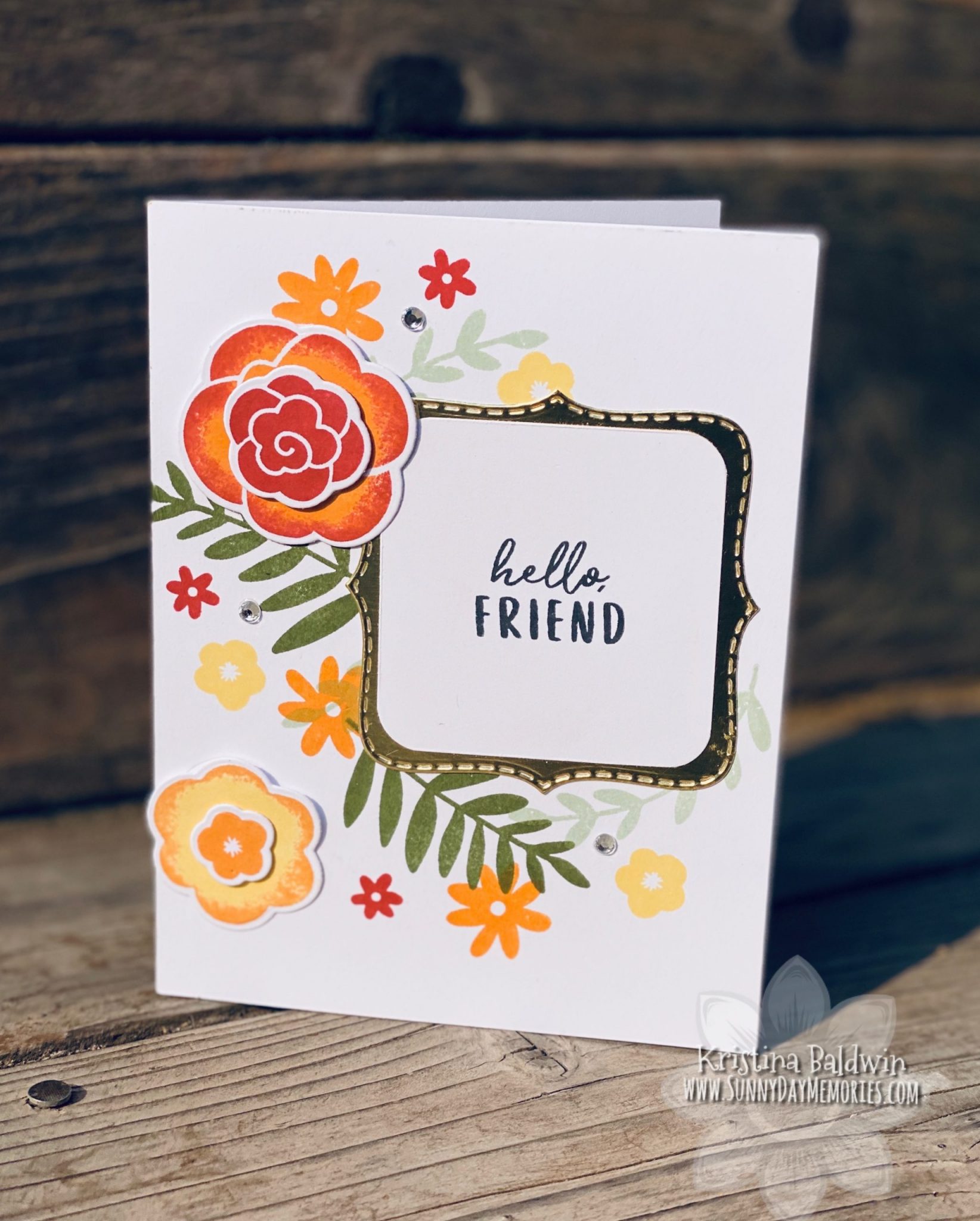 Simple Florals Hello Friend Card - SunnyDay Memories