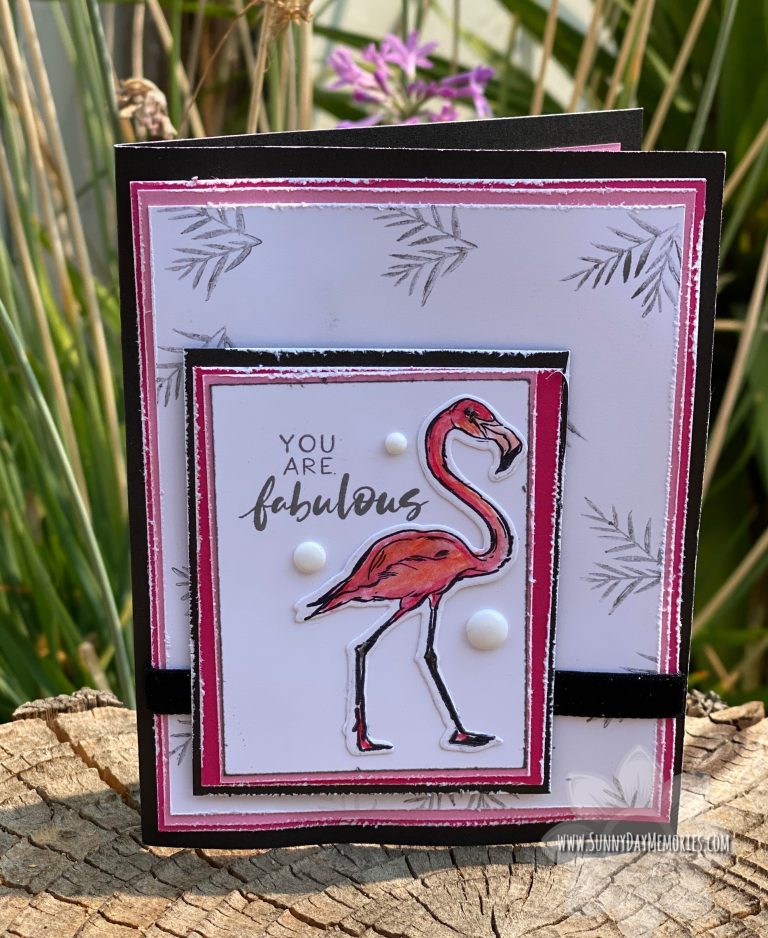 A Fabulous Flamingo Handmade Card - SunnyDay Memories