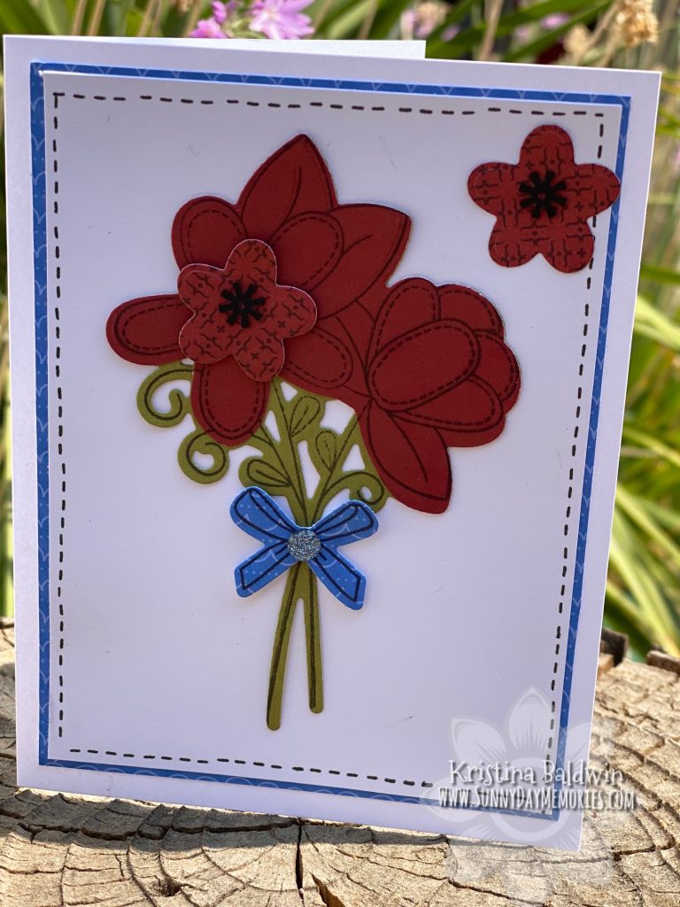 Stitched Florals Handmade Card