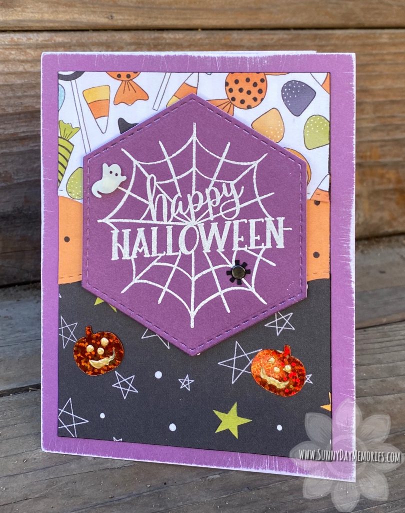 Haloween Spider Web Card