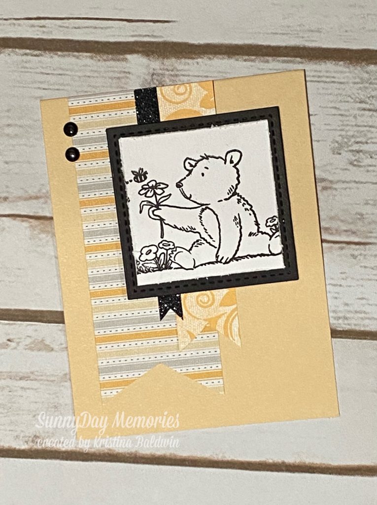 CTMH Sweet Little Things Bear Pennant Card