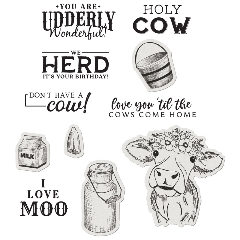 CTMH Udderly Wonderful Stamp + Thin Cuts