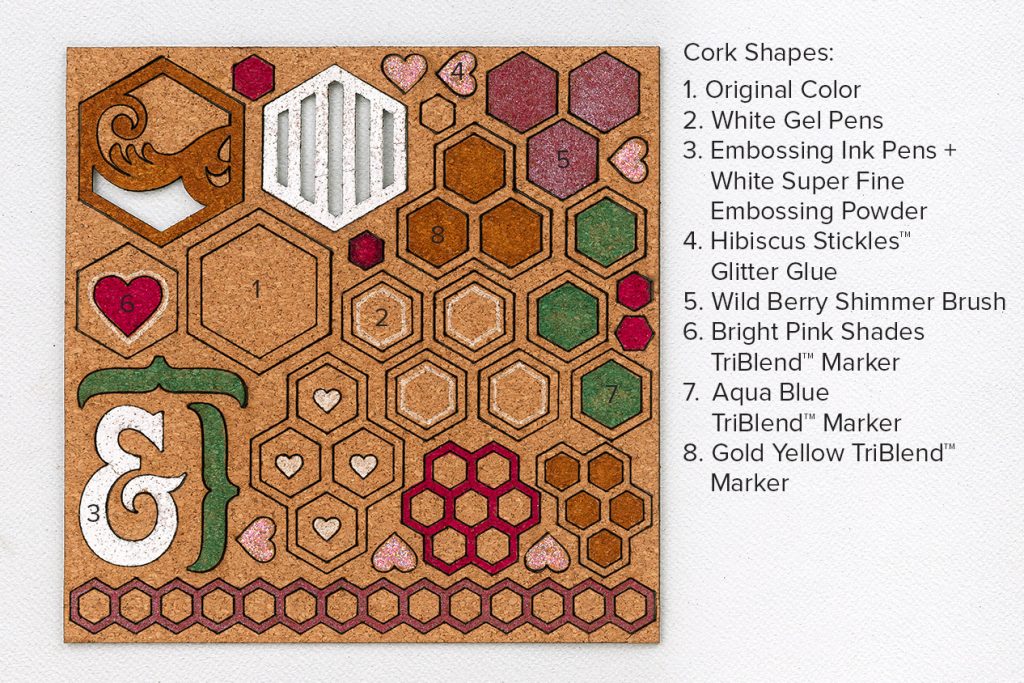 CTMH Custom Colored Cork Embellishments