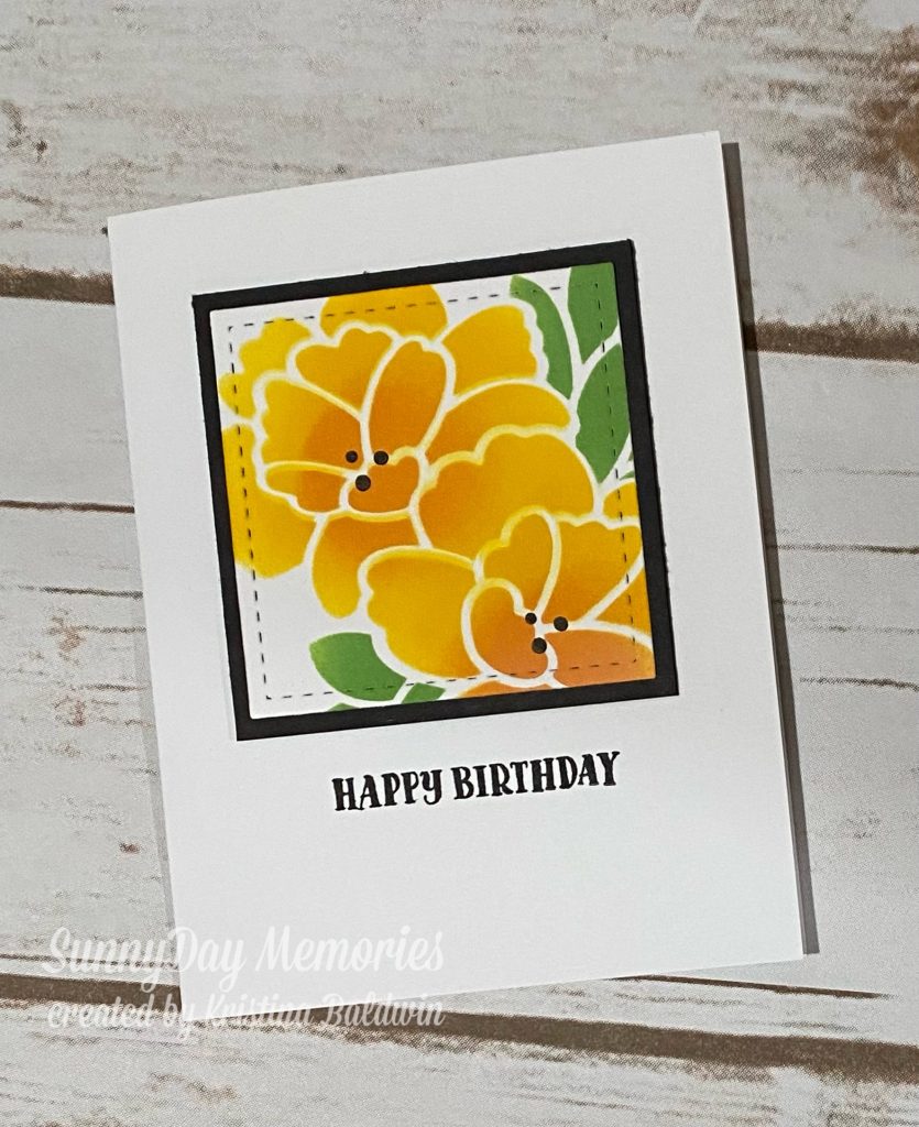 Layered Stencil Birthday Card