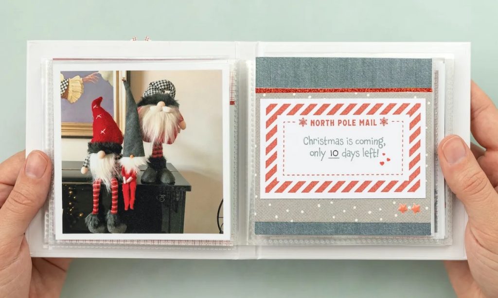 CTMH Elf on the Shelf Mini Album Christmas Countdown Layout