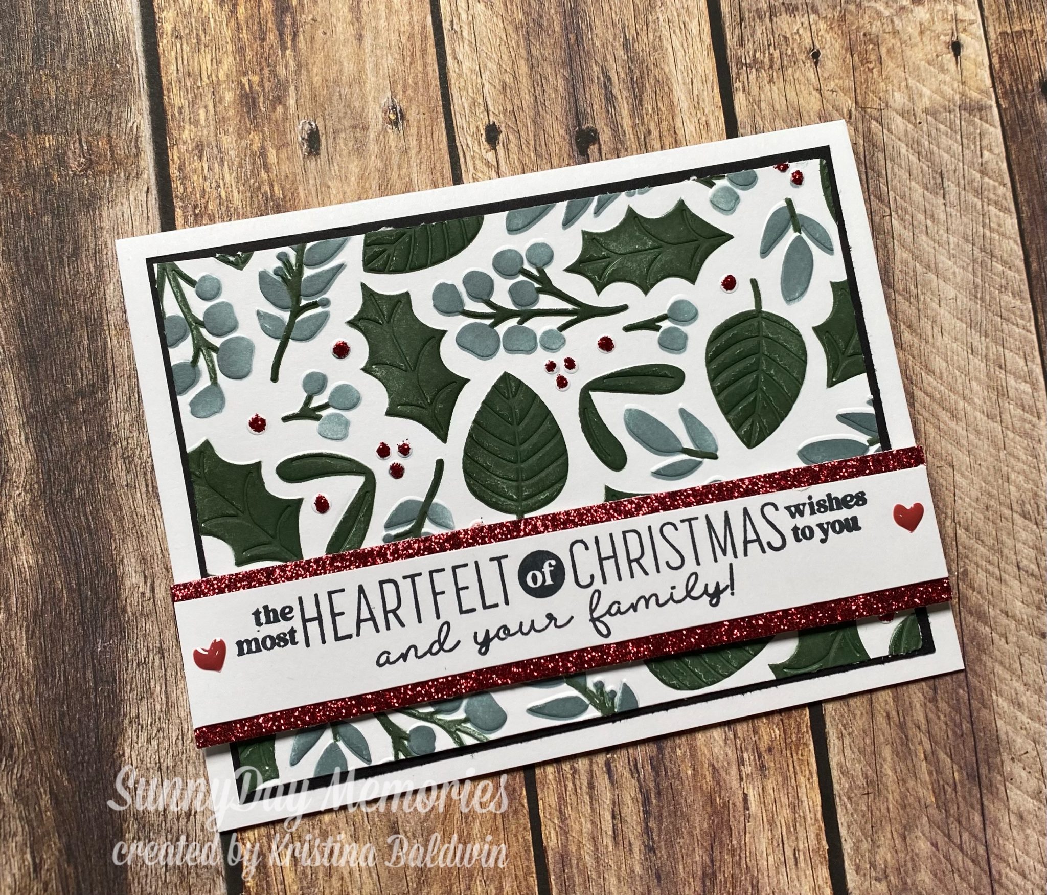 Heartfelt Christmas Wishes Card - SunnyDay Memories