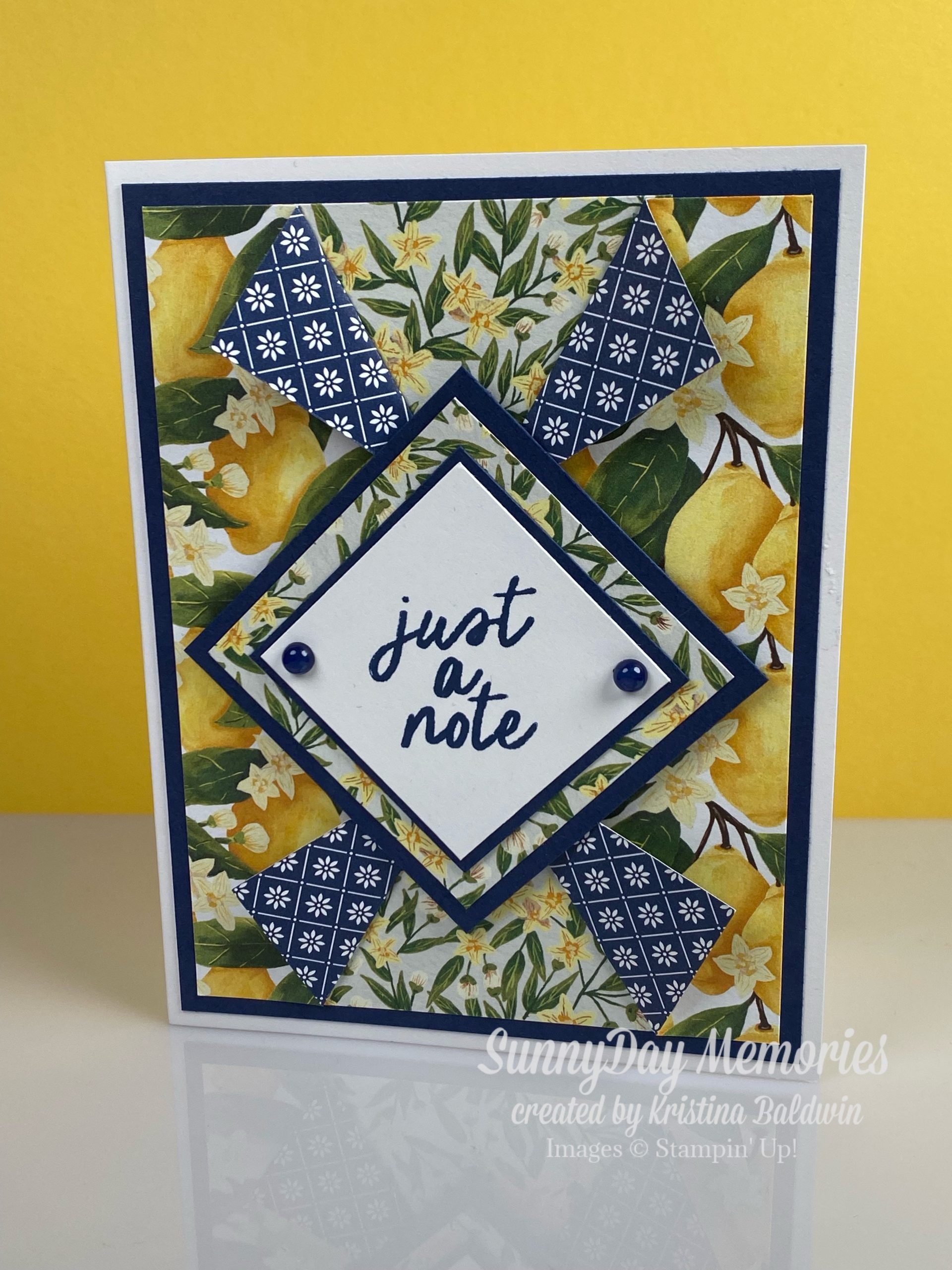 Stampin' Up! Mediterranean Blooms Just a Note Card