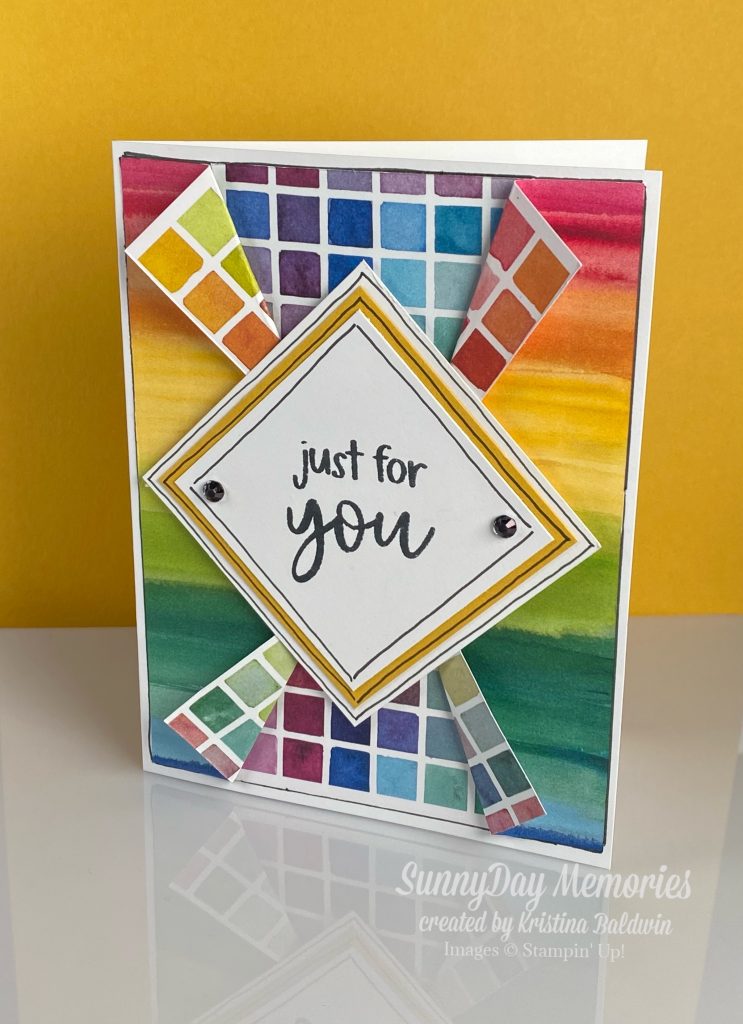 Just for You Fun Fold Card Using 6"x6" Patterned Paper