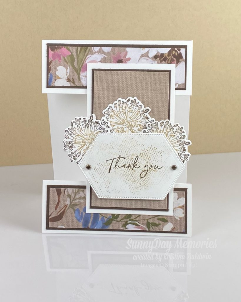 Stampin' Up Wildly Flowering Split Front Card Portrait Orientation