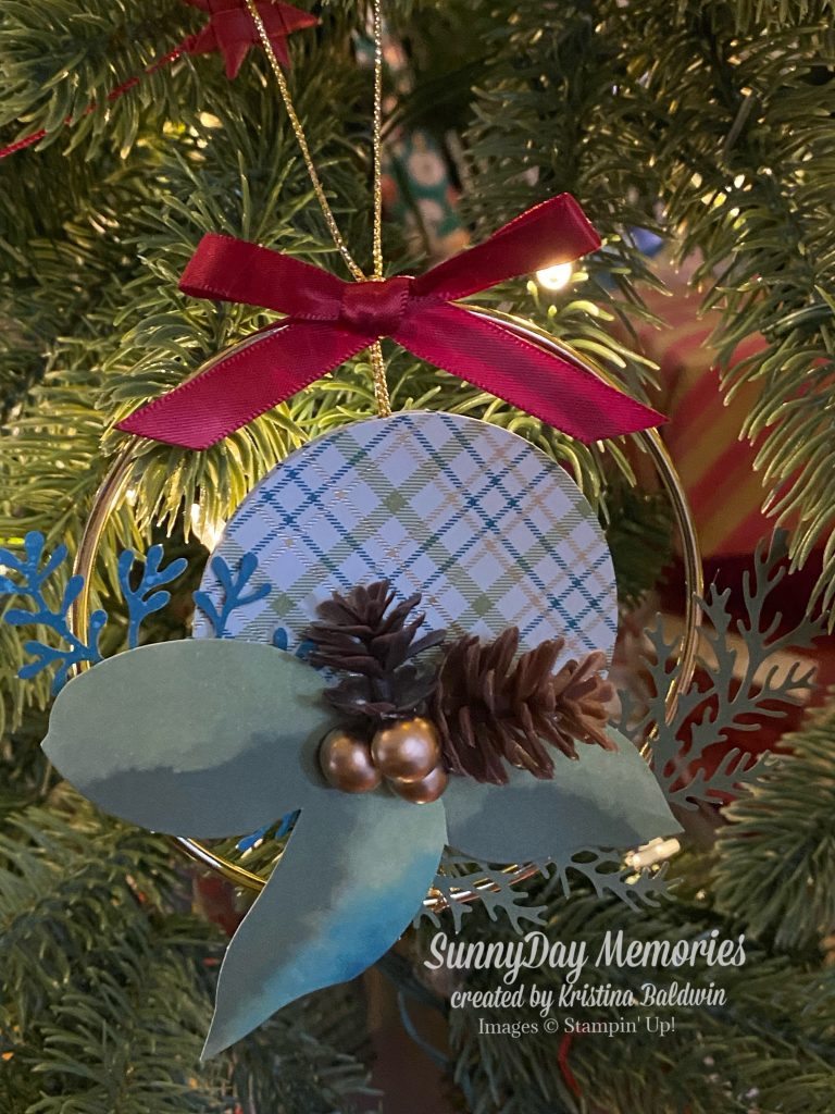 Stampin' Up Hoop Ornament