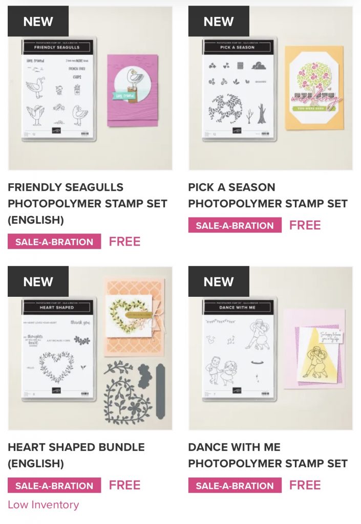 Stampin' Up! Sale-a-Bration Free Items