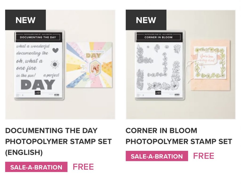 Stampin' Up! Sale-a-Bration Free Items